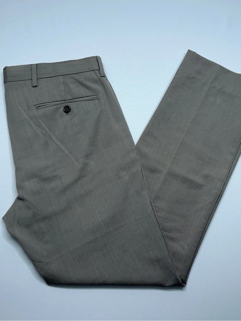 Banana Republic Wool Dress Pants Mens Size 34x30 Taupe Novelty Flat Front.  READ